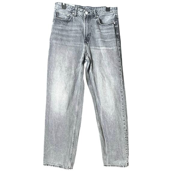 H&M Light Wash Black Denim Jeans, Loose Fit. Size 30 length; 30 waist - Picture 1 of 5